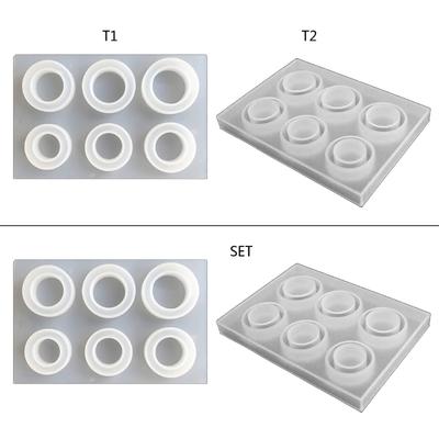 Stampo in Silicone per Ornamenti ad Anello Collana Stampo Epossidico Anelli Gioielli Resina Stampo per Colata Gioielli Artigianato Fatto a Mano Strumento Fai da Te Regalo