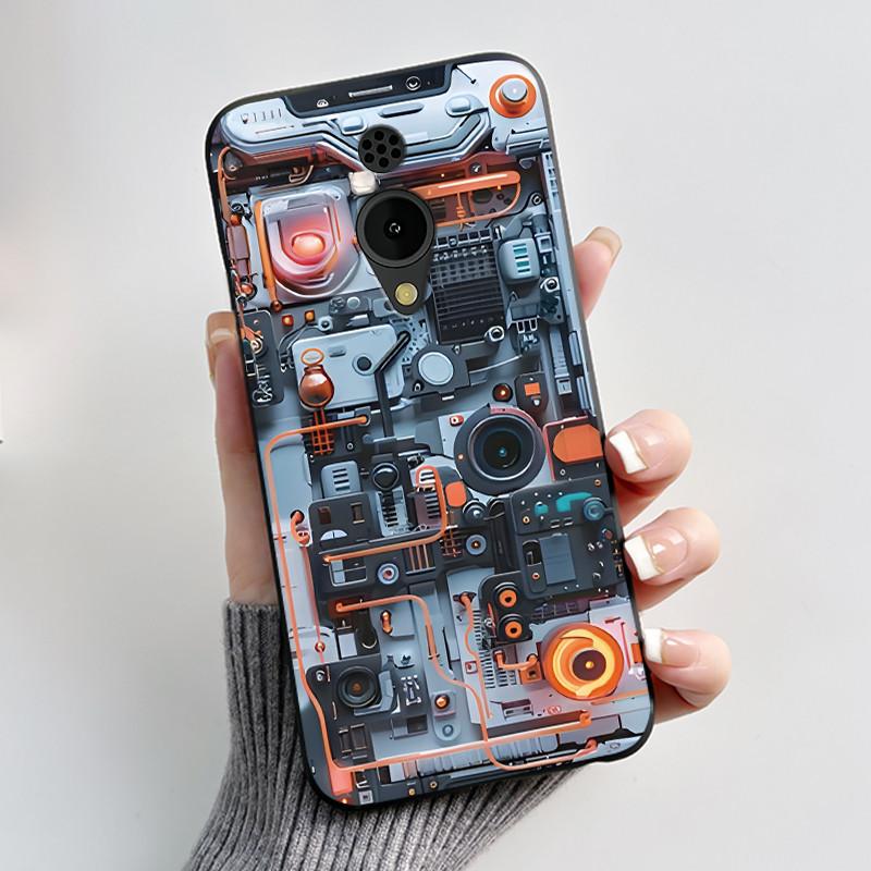 Hülle Für Nokia 150 2G 2023 TA-1582 Hülle Ästhetisch Luxuriös Niedlich Cool Jungen Mädchen Schwarz Matt Weiches TPU Vollschutz Rückseite