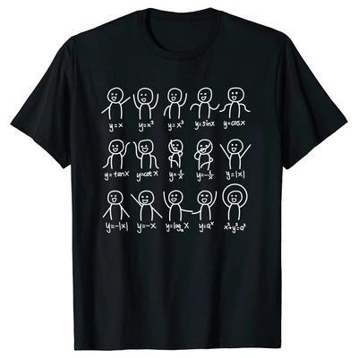 Zabawny Prezent Urodzinowy Algebra Taniec Figury Równanie Matematyczne Koszulki Graficzna Odzież Uliczna Styl z Krótkim Rękawem T-shirt Odzież Męska