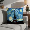 Starry Sky Van Gogh Art Oil Painting Pillow Case 3D Print Polyester Fiber 40*40Cm Home Sofa Throw Decoration Festival Gift