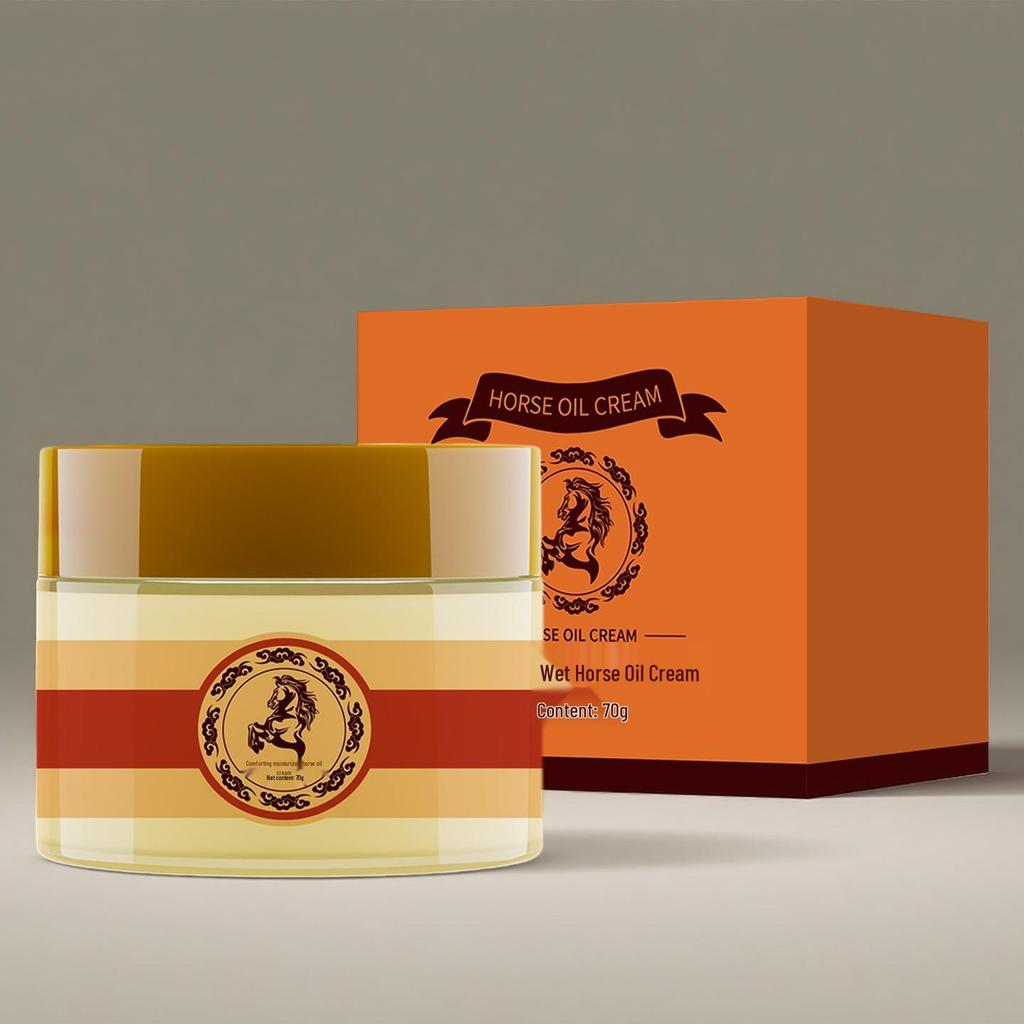 Horse Oil Soothing Moisturizer: Hydrating, Nourishing Face Cream for Dry Skin, Perfect for Autumn and Winter.