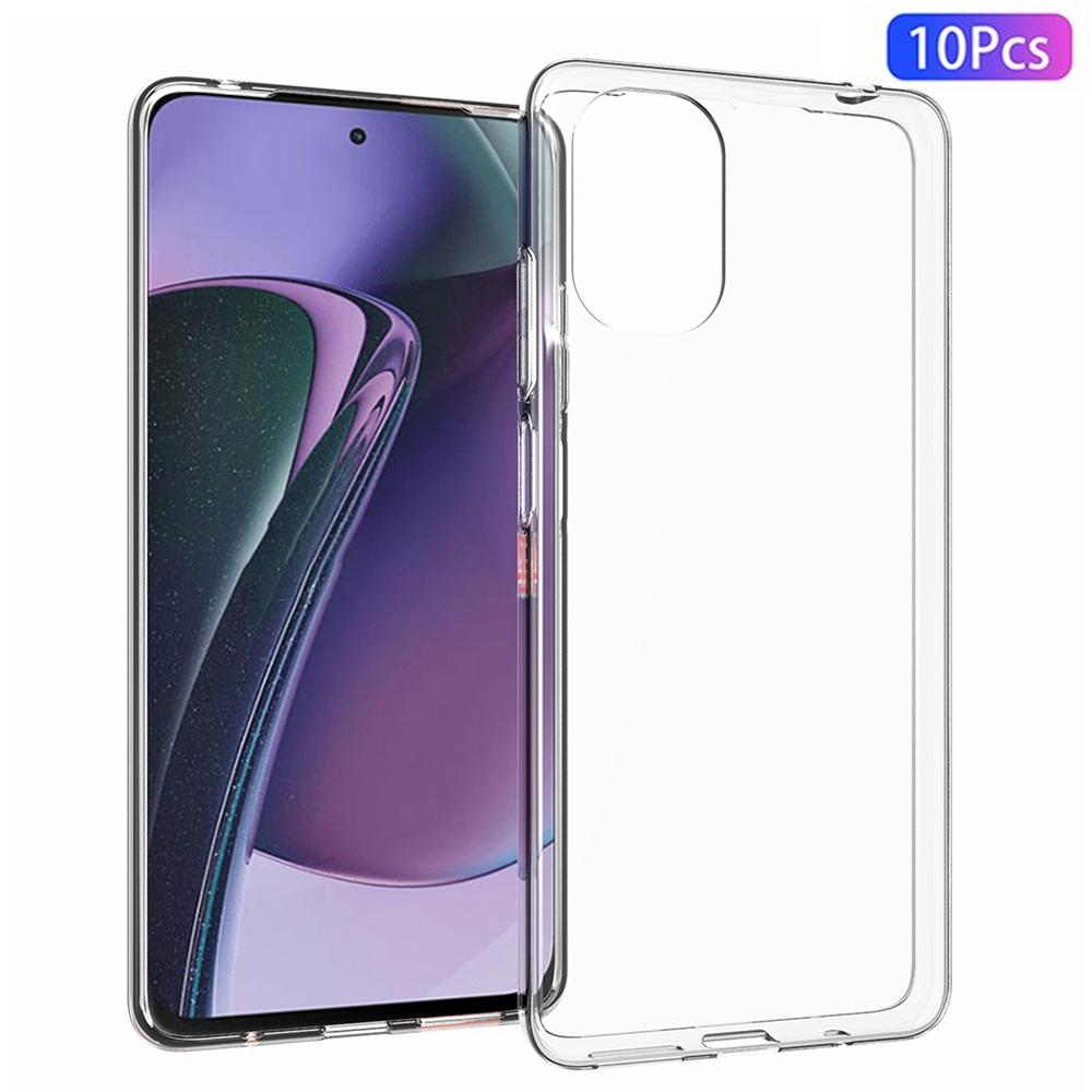 

10Pcs/Pack For Motorola Moto E14 4G/G04 4G/G04s 4G/G24 4G Watermark-Free Phone Case Clear TPU Cover A