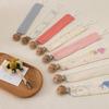 Buchenholz Schnullerclip & Baumwoll Beißring Set mit Anti-Fall Taschentuchclip (2er-Pack)