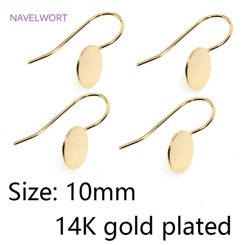 

Круглая латунная подставка Крючки для сережек Позолоченные 14K крючки для ушей Аксессуар для изготовления сережек своими руками Модные украшения для женщин 10 pieces