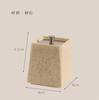Beige Retro Cave Stone Soap Dispenser, Bathroom Accessories, Shampoo Dispenser, Storage Tray, Tissue Box, Toothbrush Holder