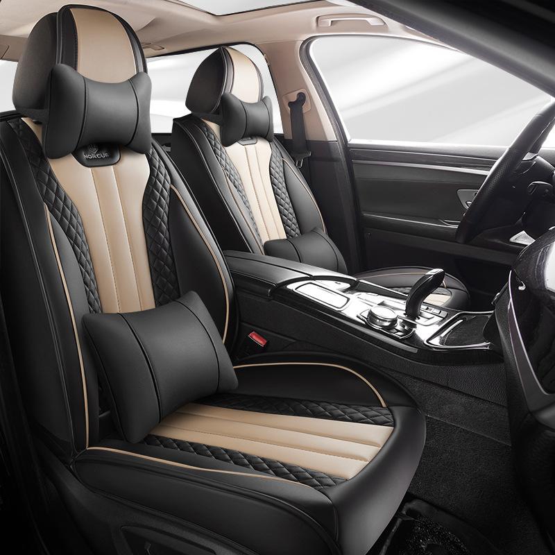 Universal Fit Five-Seater Car Seat Covers | Durable Faux Leather, Non-Textile Material, Sponge Filled, Suitable for All Vehicle Models