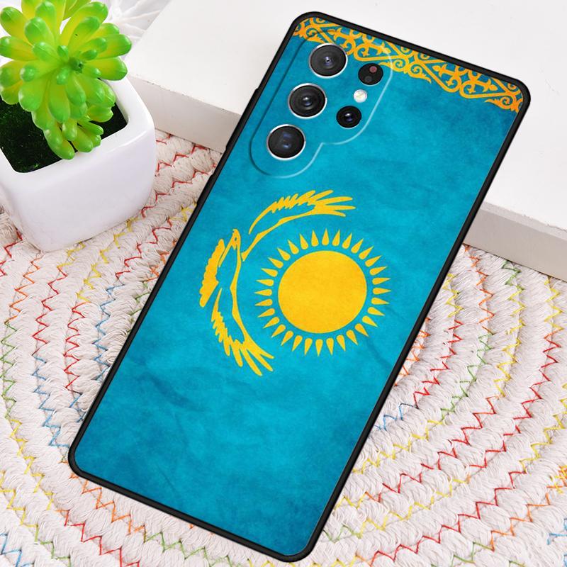 Kazakhstan Flag print Silicone Phone Case For Samsung Galaxy note 10 pro S26 S25 S24 S23 S22 S21 Plus S25Ultra Capa Cover