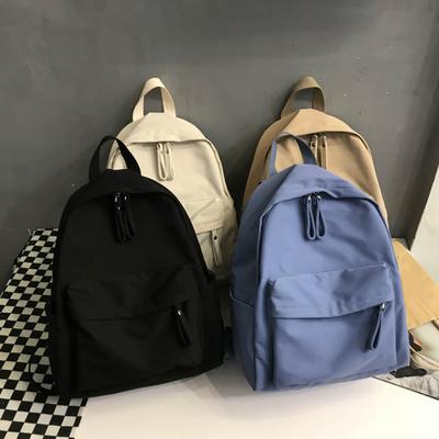 Students Backpack Large Capacity Portable Solid Color Casual Men Women Adults Schoolbag Bookbag School Supplies