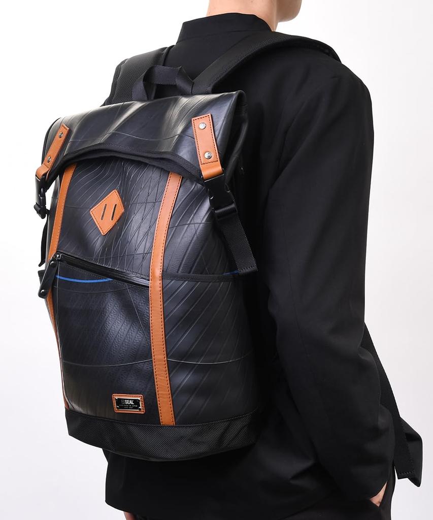 Designer Waterproof Large Capacity Business Made in Japan [SEAL] Backpack, Men's Backpack, Motorcycle/Outdoor, PS-046BW