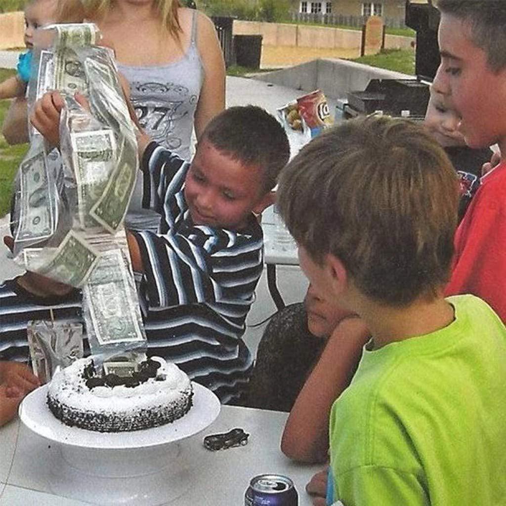 Money Box For Cake, Surprise Money Cake Pull Out Kit, Cake ATM Money Box With Happy Birthday Cake Topper Giltter Heart