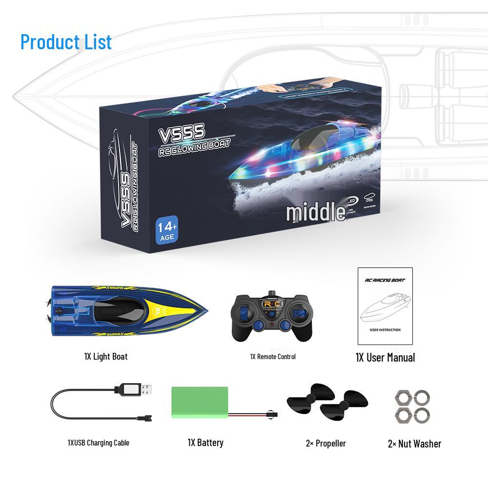 Children's Educational Remote Control Electric Toy Speedboat – Outdoor Smart Celebrity Toy Boat