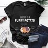 Women Black T Shirt Anatomy of A Furry Potato Print T Shirt Harajuku Guinea Pig Graphic Tee Shi