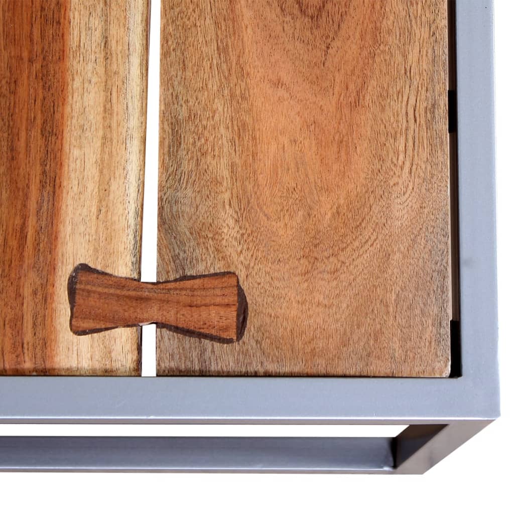 2 Piece Coffee Table Set Solid Acacia Wood