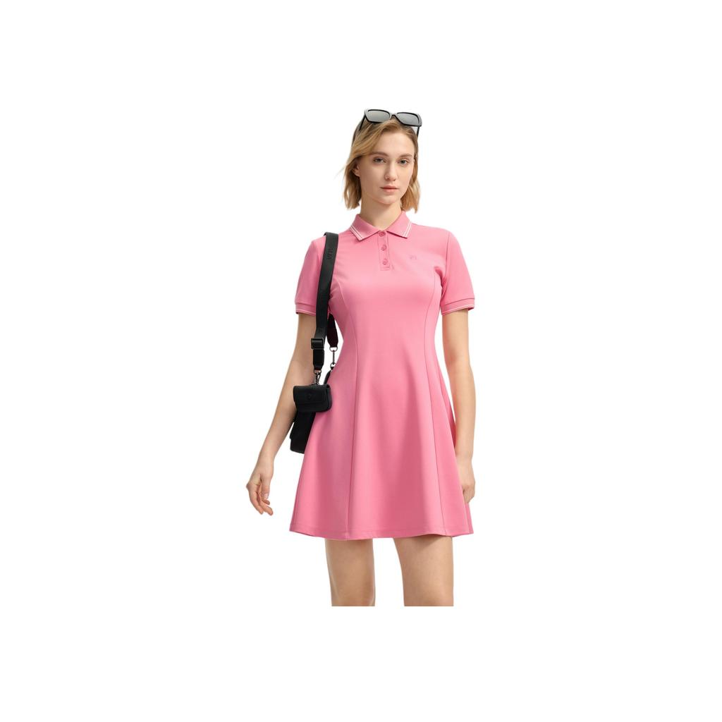 New FILA Lifestyle Short Sleeved Dress Women's Grape Pink PK F11W523310F-PK