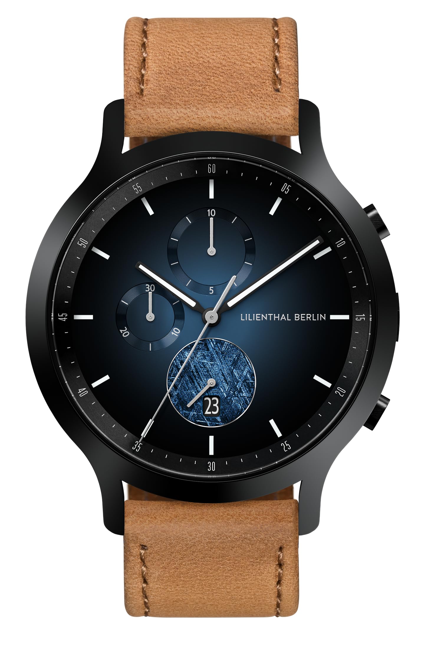 

Watch Chronograph Date Meteorite Made in Germany Brown [Lillianthal Berlin] C01-024-B006C Men s синій