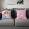Singer K-Kenia Os Pink Aura Cushion Cover For Sofa Car Office Cafe Soft And Comfortable Double-Sided Printing Pillow Cover