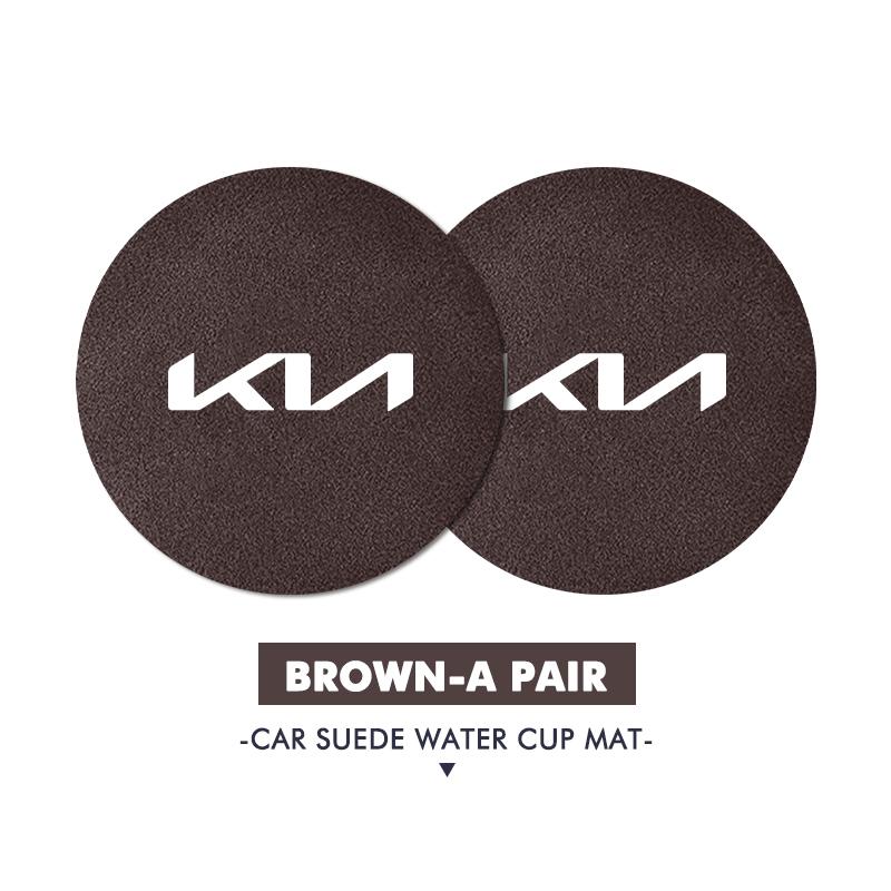 For KIA Car Water Cup Mat Coaster Non-Slip Pad Interior Accessories Ceed Sportage Rio K5 K2 Optima Cerato Venga Sedona