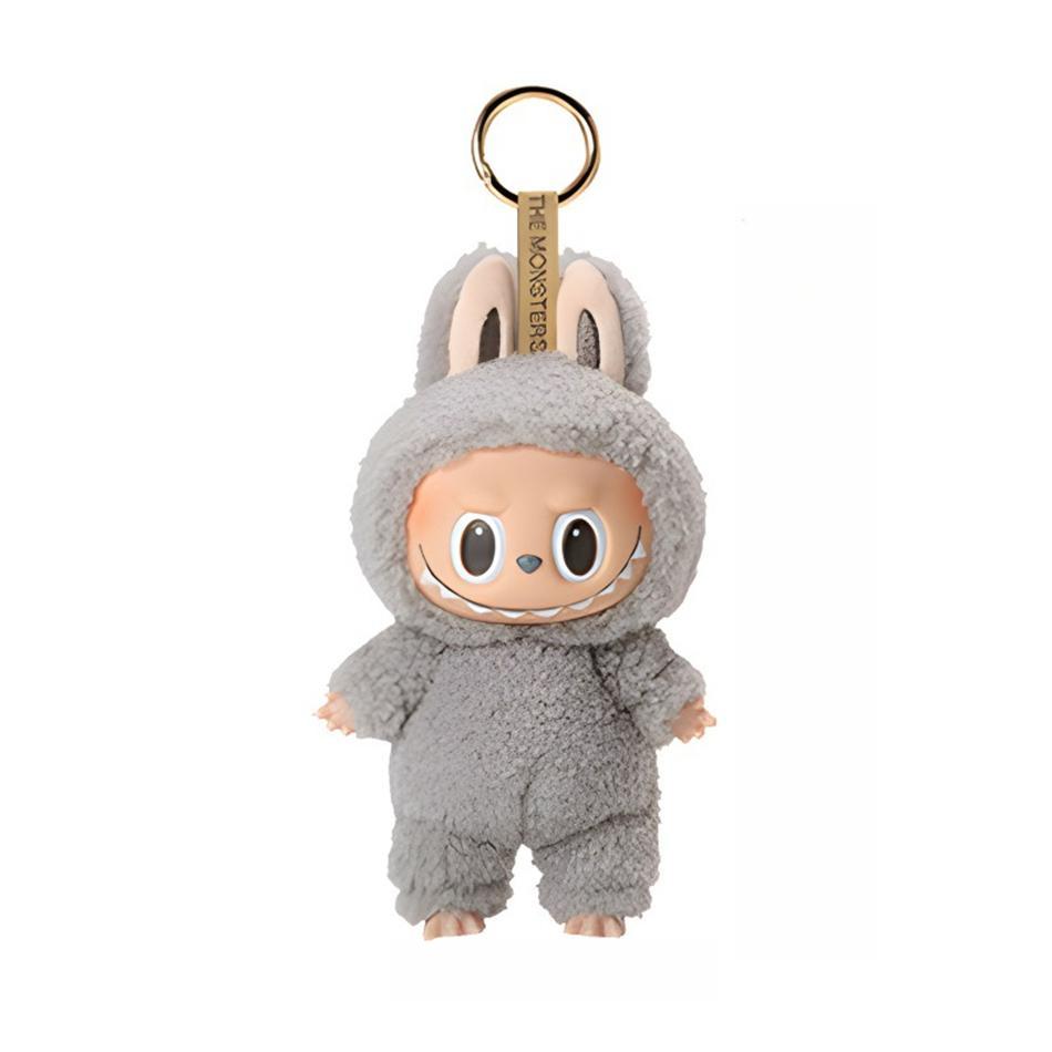 

LABUBU Inspired Cute Plush Doll Big Eyes Monster Soft Toy Kawaii Decoration серый