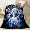 Casper's Halloween Adventure Personalized Name Blanket Throw Personalized Blanket Ultra-Soft Perfect for Chair Office Office Chair Picnics