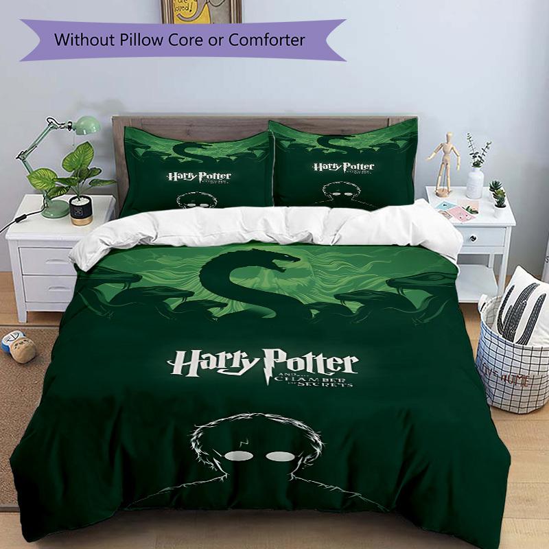 3pcs Harry Potter Duvet Cover Set (1 Duvet Cover + 2 Pillowcases, No Core) - Comfortable, And Breathable Bedroom Decoration yy251104069