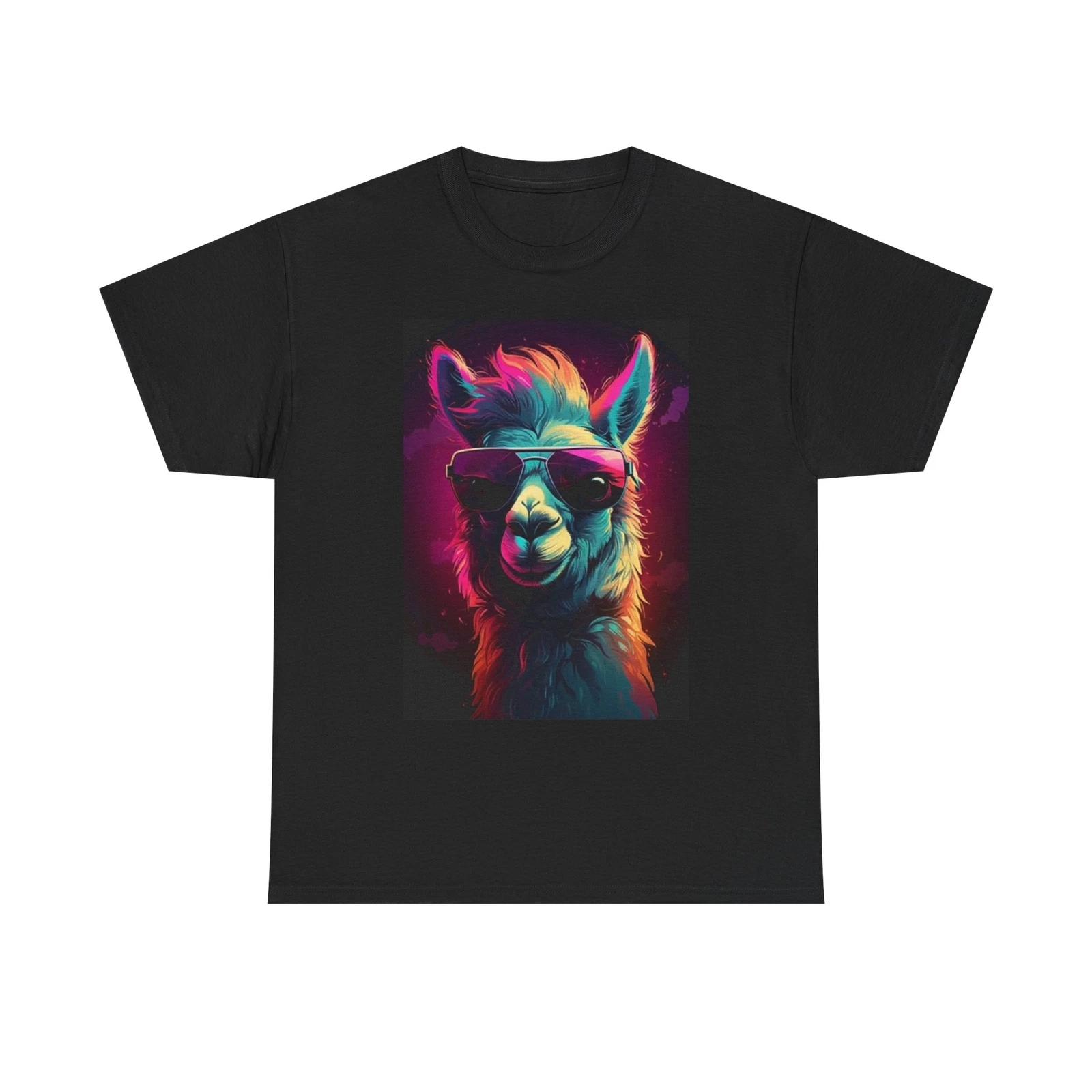 Men s and Women s T-shirts Funny LLama Graphic S