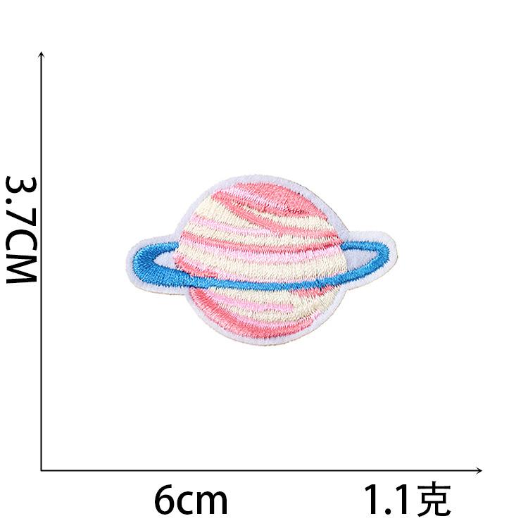 Computer Embroidery Label Astronaut Embroidery Cloth Sticker Clothes Patch Sticker Bag Decoration Embroidery Sticker Ironing Planet Chapter Boy