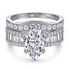Lindon Classic 925 Sterling Silver Zircon Ring Ladies Jewelry Wedding Promise Party Gift