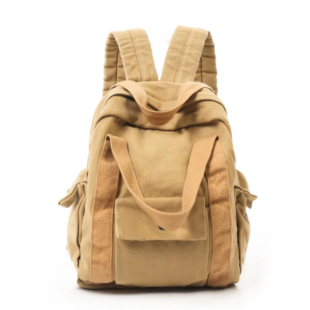 Super Mini Canvas Small Backpack Women's Lightweight Mobile Phone Bag Leisure Travel Student Small Backpack Tide