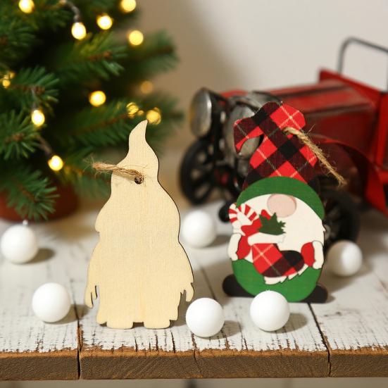 9Pcs Wooden Christmas Tree Hanging Decorations Handmade Elf Gnome Doll Ornaments Xmas Tree Home Holiday Decor