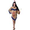 Halloween Costume, Adult Bristled Indian Princess, Costume + Waist + Costume