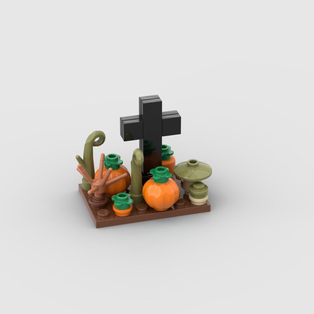Halloween Graveyard Ghost Bat Spider Web Pumpkin Snake Horror Animal MOC Bricks Building Blocks Toys for Children Christmas Gift