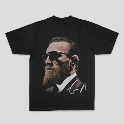 Relaxed Street-style Pure Cotton Short-sleeve T-shirt with Direct-printed Portrait Graphics Boxing Short Sleeves Top Clothing