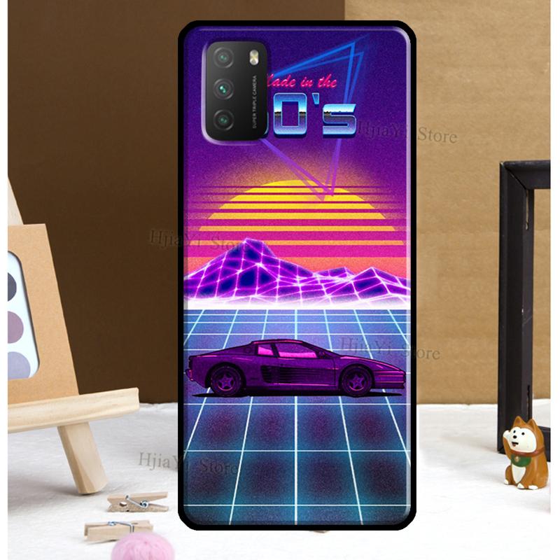 Neon Retrowave 80s vintage art Case For POCO F3 M4 M3 X4 GT X3 Pro Cover For Xiaomi Mi 12 Pro 12X Mi 11 Lite 10T 11T Pro