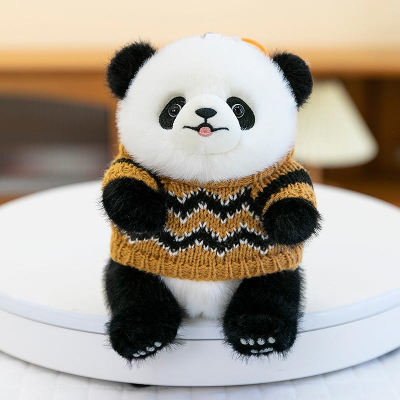 Panda Adorable Cute Sweater Plush Toy Keychain Bag Decoration Gift Birthday