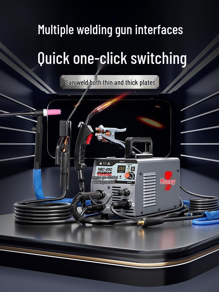 Gold Dual-Use Gasless/Gas MIG Welder for Stainless Steel Plate Spot Welding