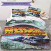 Back to the Future Pattern Bedding,Quilt Set Quilt Cover Pillowcase Home Birthday Gift (1*duvet cover+2*pillowcase,without core)FSJT261012398