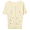 Women's Bow Knit Short Sleeve Cardigan