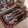 Music Guitar Theme Soft Crystal Velvet Rug Custom Name & Text Print Non Slip Floor Rug for Bedroom Living Room
