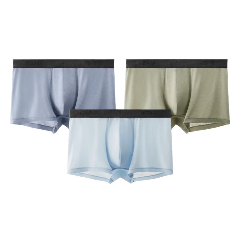 Bananain Silver Skin 301P Men's 7A Anti-Bacterial Seamless Boxer Briefs (3-Pack)