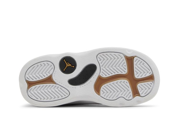 Kids' Sneakers Jordan 13 Retro Black White Gum Medium Brown Metallic Gold (TD)