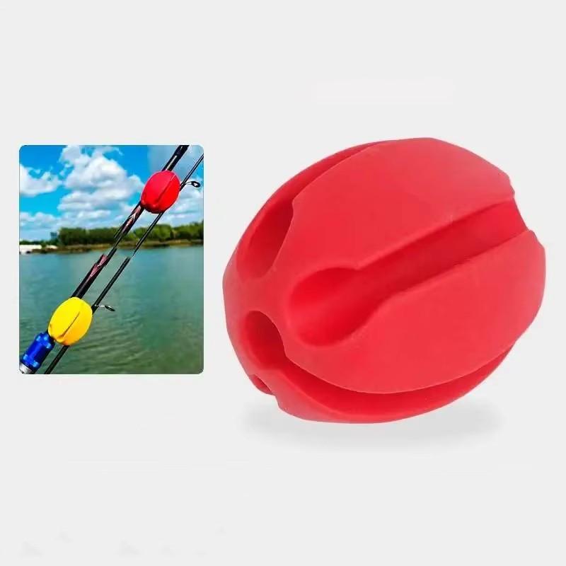 2pcs Fishing Rod Fixed Ball Rods Stopper Mini Protection Anti-Collision Balls Retractor Holder Fishing Ball Stopper Silicone Tackle