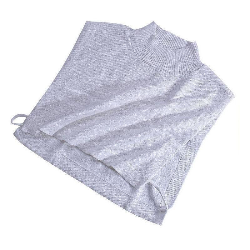 White Knitted Turtleneck Fake Collar Women Detachable Collars Winter False Collars Woman Black Removable Faux Col Half Shirt