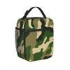 Netz-Waldtarnung-Mittagstasche Modische Brotdose Für Unisex Schul-Kühltasche Oxford-Tragetasche Lebensmitteltaschen