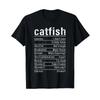 Catfish Facts Funny Fishing Friends Catfishing T Shirt Vintage Comfortable Slightly Breathable Soft Fashion Stretched