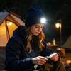Unisex Outdoor Winter Accessory LED Hat with Light, USB Rechargeable Headlamp Skull Cap, Fishing Night Vision Warm Knitted Cap for Men, Women,