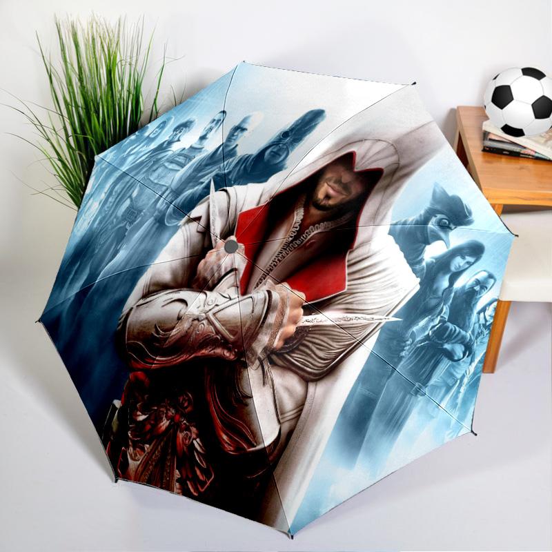 Assass Warrior Umbrella Folding umbrella, automatic umbrella 8-Frame for Travel, camping Use Gift for Halloween Christmas