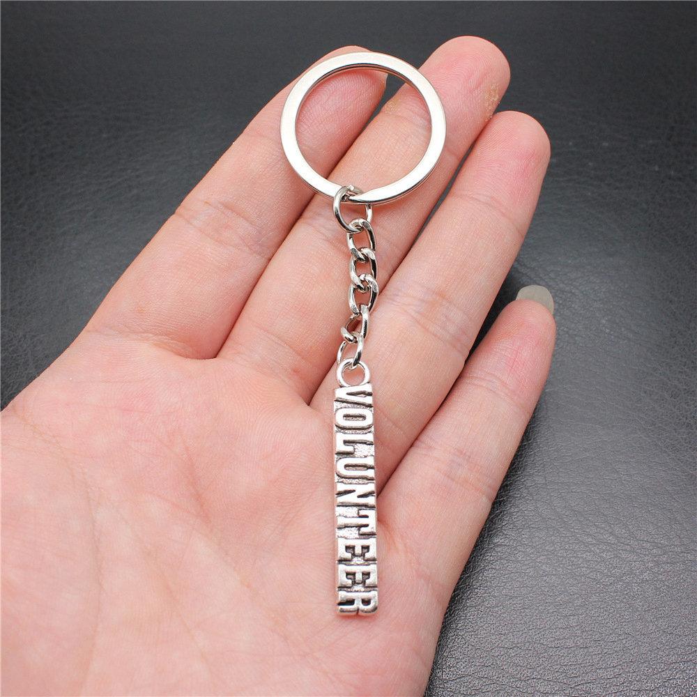 28mm Key Ring Text Tags Friendship Minimalist Jewelry Components QY049