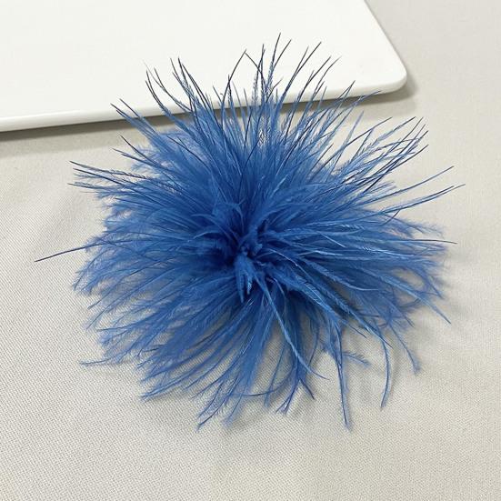 Broche unissex pena de avestruz falsa macio antiderrapante leve vestuário chapéu bolsa decoração festa casamento baile roupas pino