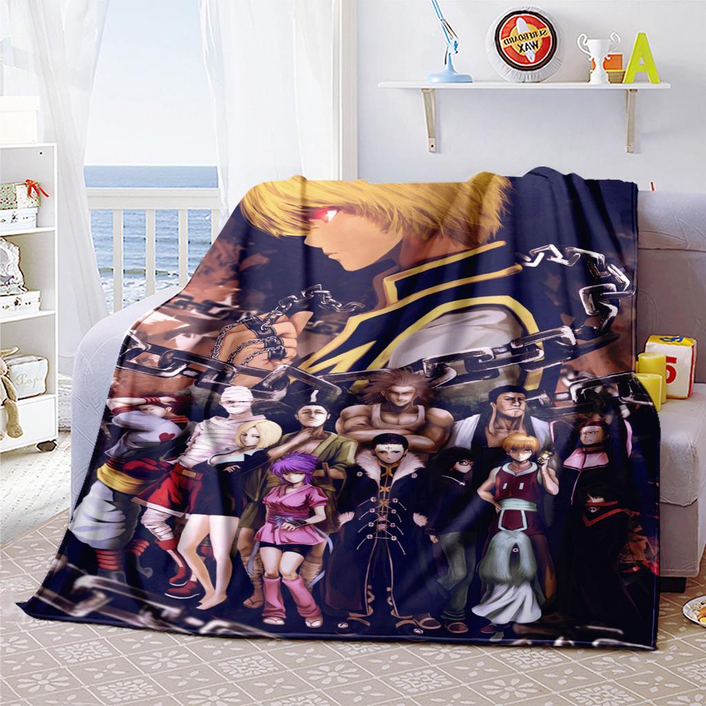 Hunter X Hunter Plush Blanket Soft Comfortable All Seasons Suitable Sofa Office Nap Travel Festive Gift Perfect Fans Anime Series