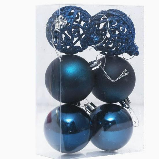 קישוטי כדור חג המולד חלולים מצופים אלקטרונית צבעוניים, 6 ס"מ-8 ס"מ, לקישוט עץ